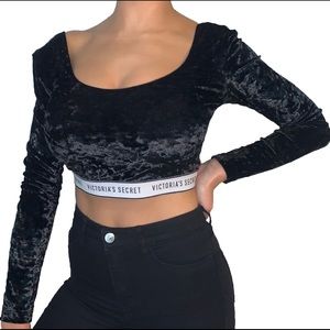 Victoria's secret velour crop top